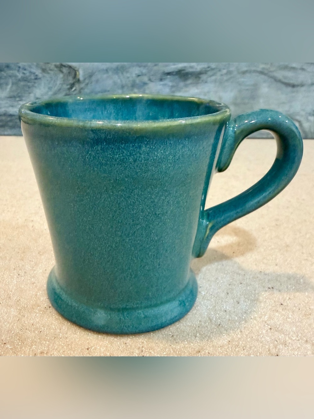 Vintage JC Penney Coffee Mug Cup Stoneware Ceramic Variations Sage Teal Aqua